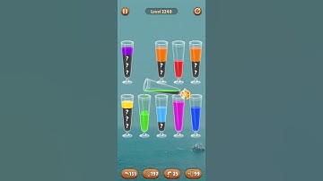 Water color sort level 2240 #androidgameplay #watersortpuzzle #shorts