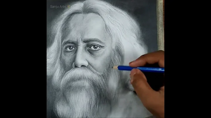 Rabindranath Tagore drawing | Pencil sketch ❤ Short video - DayDayNews