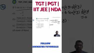 #23 find dy/dx of sin(xy)+cos(xy)=5 |  TGT PGT maths NDA maths |iit jee maths