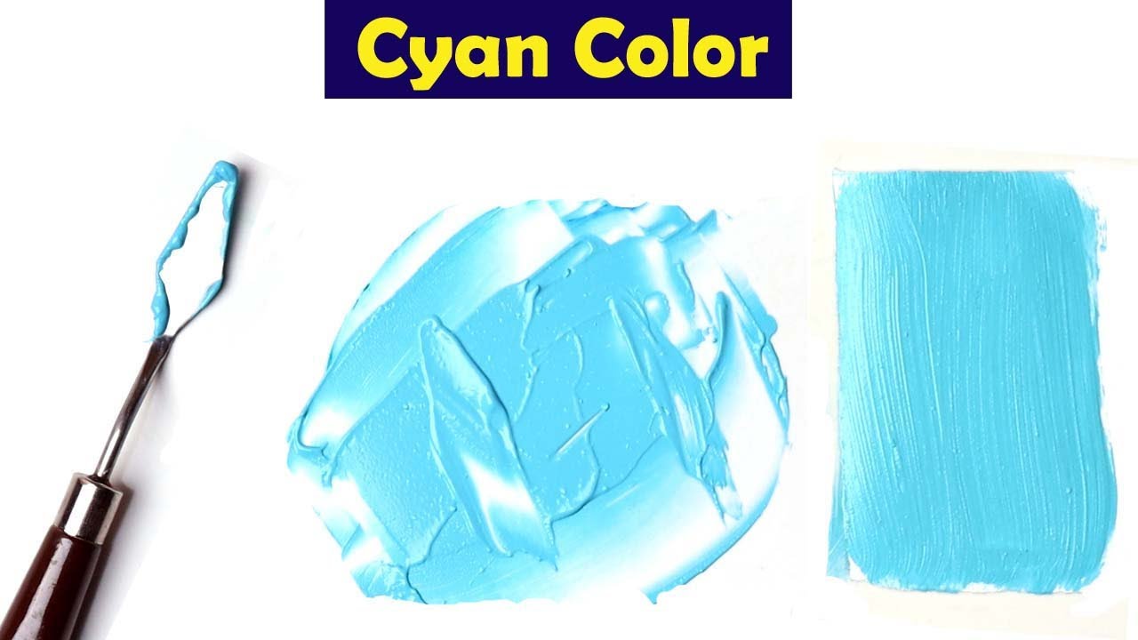 How To Make Cyan Color - Mix Acrylic Colors 