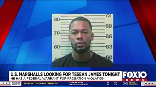U.S. Marshalls looking for Tesean James after day-long manhunt