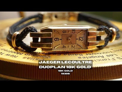 Jaeger LeCoultre Duoplan 18k Gold Dress Watch 1930s