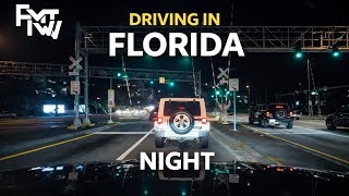 Florida Night Drive 🇺🇸 | Relaxing POV Driving at Night | ASMR