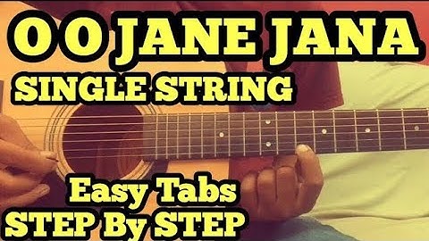 Oh Oh Jane Jana Guitar Tabs/Lead (intro) Lesson on Single String for Beginners | Guitar in Hindi