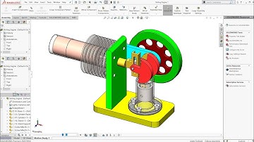 Solidworks | Stirling engine assembly animation