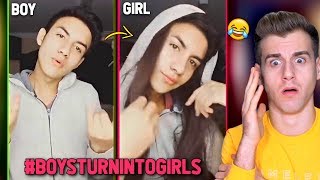 Boys Turn Into Girls Challenge Tik Tokmusical.ly