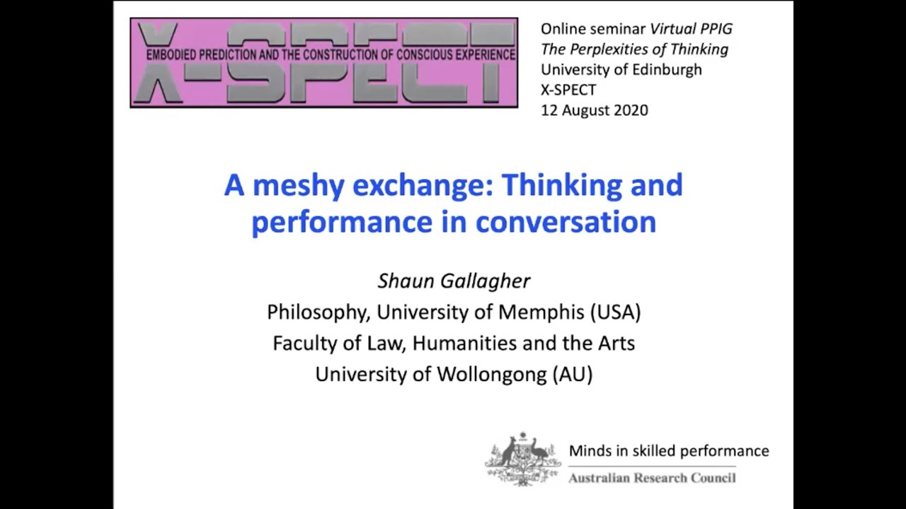 Shaun Gallagher | A Meshy Exchange: Thinking and Performance in Conversation