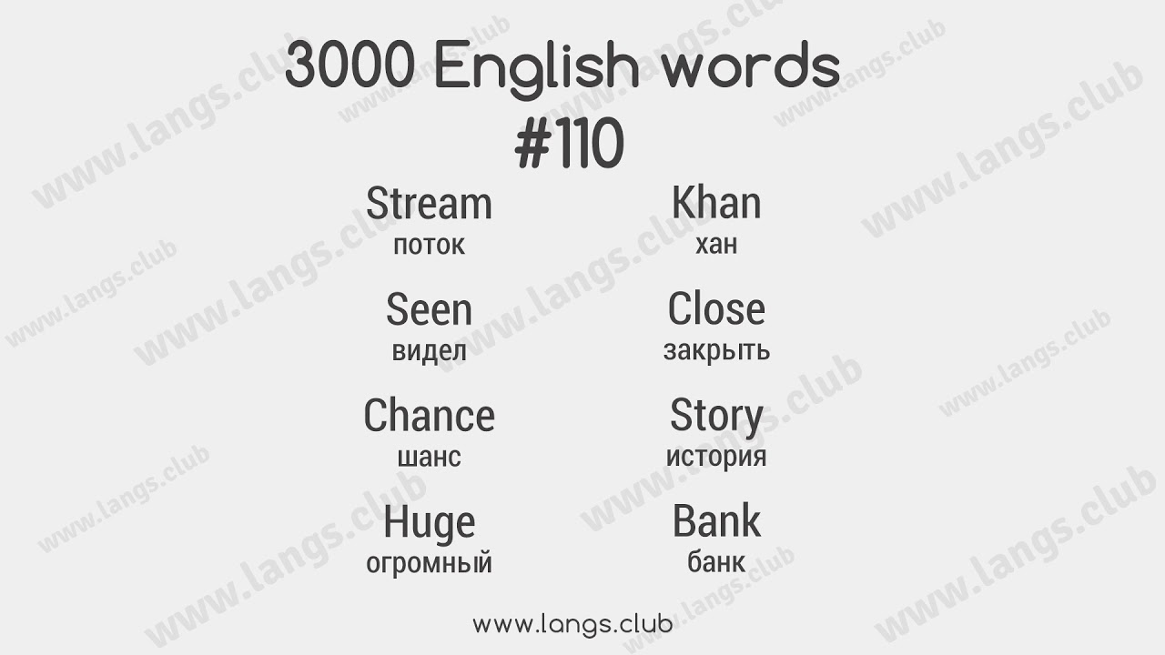 Как будет по английски видеть. Как выучить 3000 слов на английском.