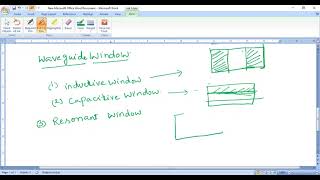 Waveguide -Couplers,Windows and Posts