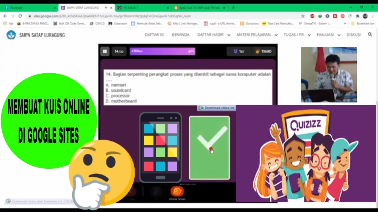 Cara Membuat Quiz Online di Google Sites - Part-7 - YouTube