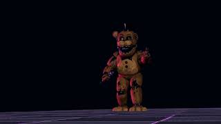 [FNaF/Blender] Withered Fredbears walking animation