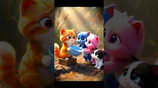 Kitty Learns How To Share. #lifelessons #sharingiscaring #sharingforkids #catshorts #youtubecats #ai