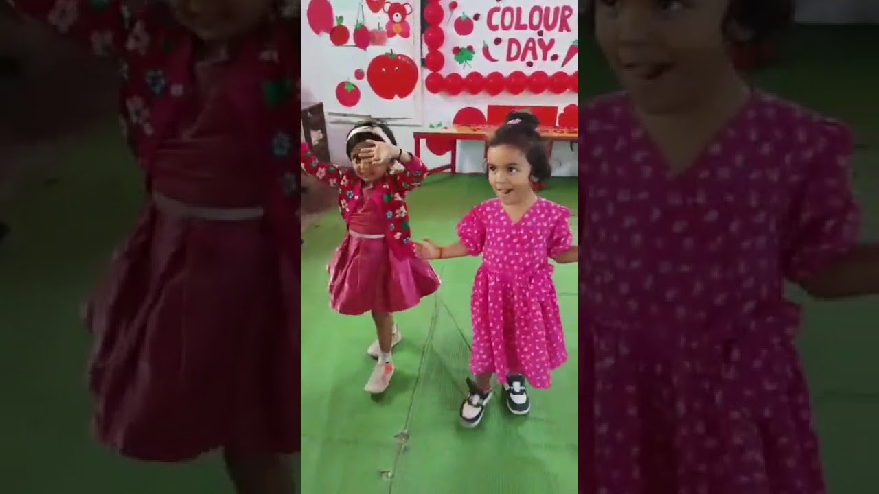 Red day celebration of nursery kids