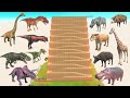 Animals vs Dinosaurs Zigzag Climb - Animal Revolt Battle Simulator