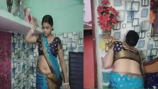Saree Navel Vlog Housewife Daily Routine Cleaning Vlog