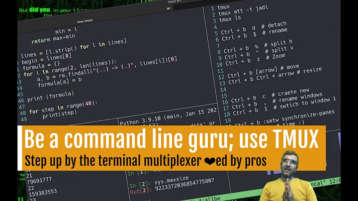 Step Up & use Tmux; The  terminal multiplexer on steroids