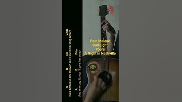 Thumbnail of Post Malone x Bud Light - Yours (A Night in Nashville) Guitar Chords cover #shorts