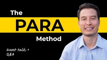 Tiago Forte - The PARA Method (How to organize your digital life)