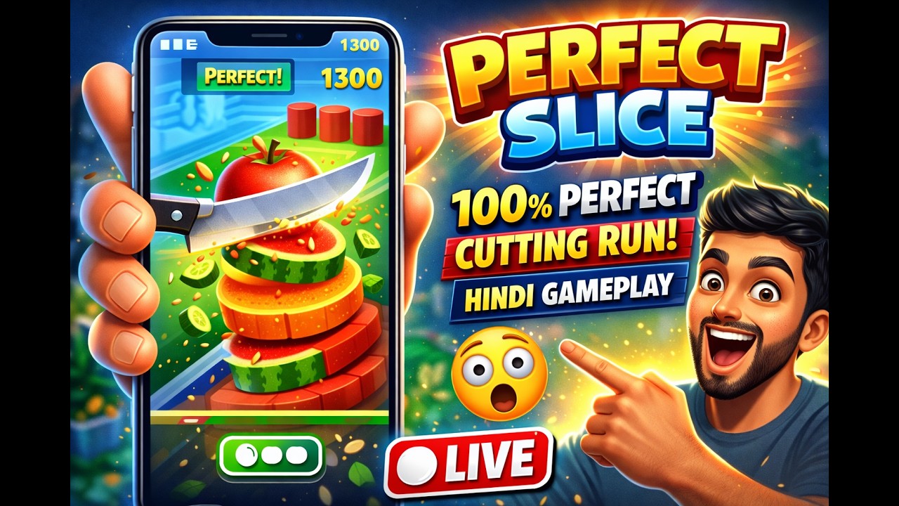 Perfect Slice Live 🔥 | No Mistake 100% Cutting Challenge | Relaxing & Satisfying Gameplay