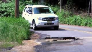 Road Washout In Morris Township