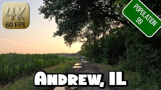 Driving Around Tiny Village Andrew, Illinois in 4k Video Driving Around Tiny Village Andrew, Illinois in 4k Video