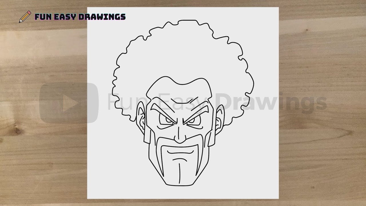 How to Draw Mr Satan Easy - Dragon Ball @funeasydrawings 