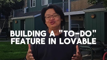 Applied AI Product Management - Building a To Do Feature in Lovable