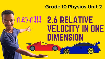 Grade 10 Physics Unit 2: 2.6 Relative Velocity in One Dimension | Saquama | ሳቋማ