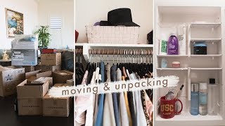 Moving & Unpacking | New Closet Tour + Bathroom Tour ✨