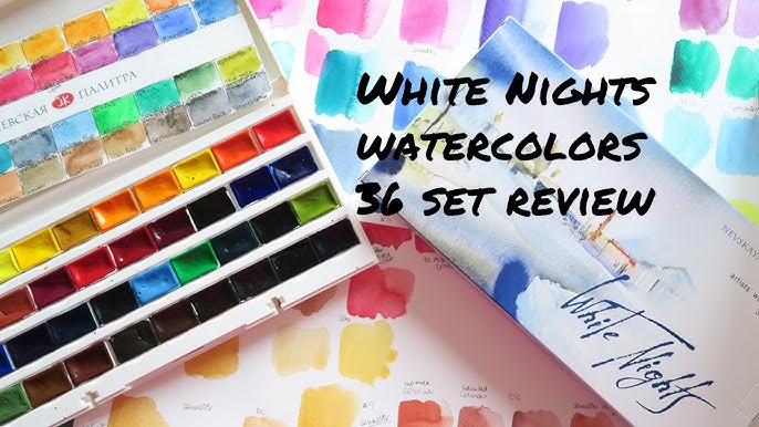 36 Watercolor Themed Paint Set WHITE NIGHTS® IWS Extra Fine 2.5 ml