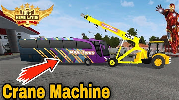 Crane Mod In Bus Simulator Indonesia 🚜⚓ | Jcb Crane Mod In Bus Simulator Indonesia Game | #bussid