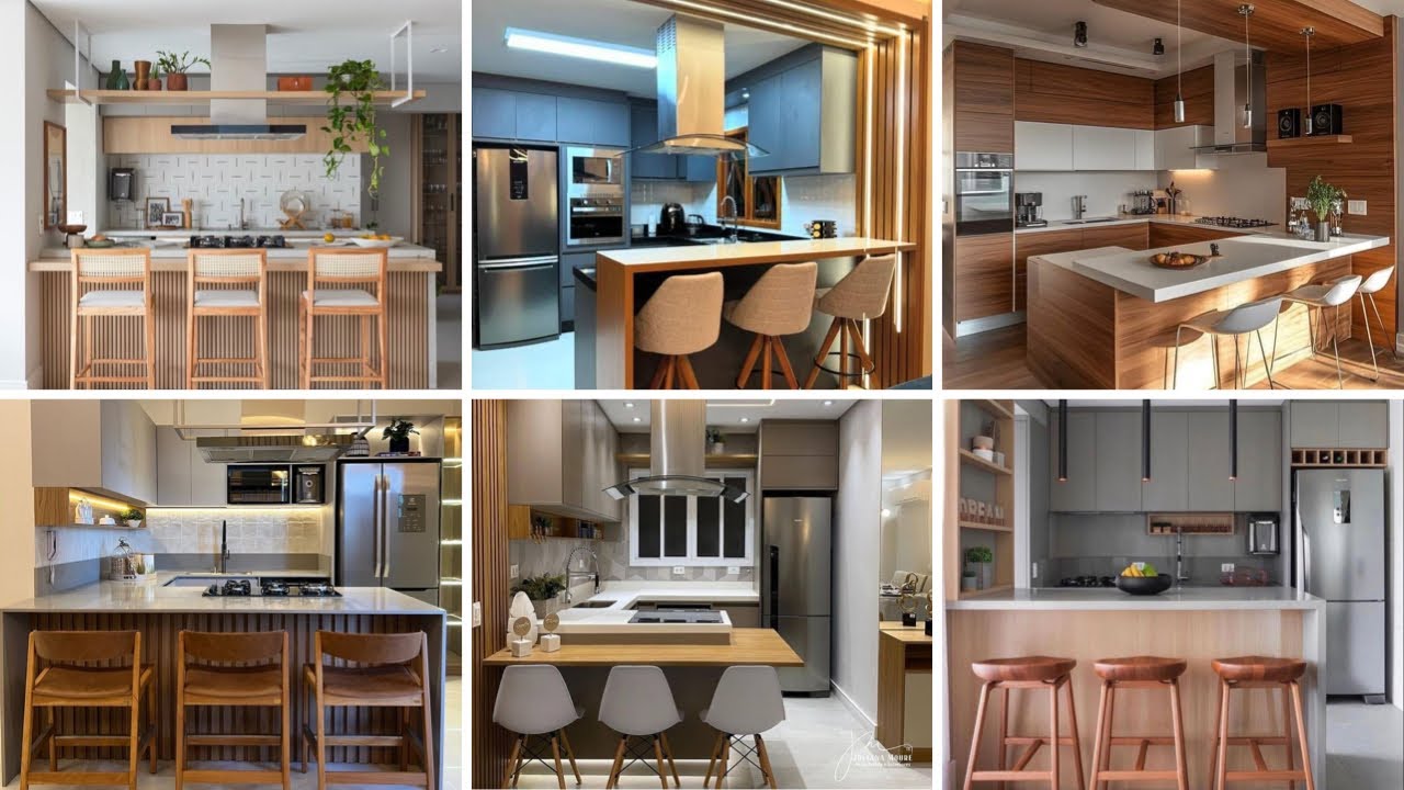 Latest Open Kitchen Designs with Breakfast Counter|Modern Kitchen Interior Design 2025|Kitchen ideas