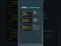HTML list elements