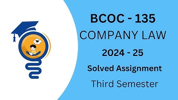BCOC - 135 solved assignments | 2024-25 | ignou assignments | bcom 3 sem