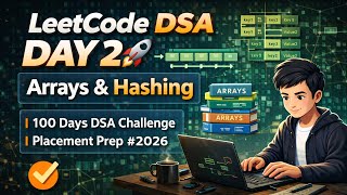 LeetCode DSA Day 2 | 100 Days DSA Challenge | Arrays & Hashing| Placement Prep #2026 #google #amazon