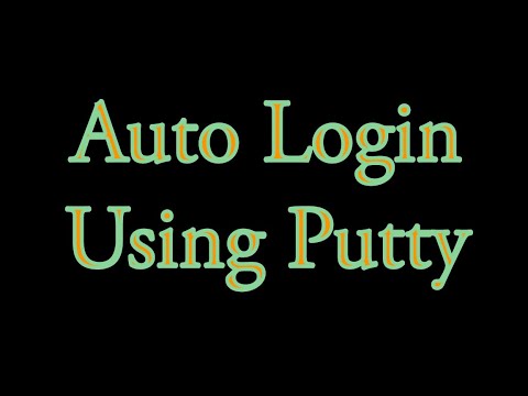 How To Setup Putty  For SSH To Auto Login On Windows