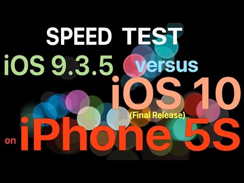 iPhone 5S : iOS 10 Final vs iOS 9.3.5  Speed Test / Performance Test