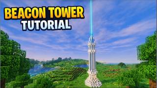 How to Build a Fantasy Beacon Tower in Minecraft 🏰 | Easy Tutorial