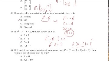 Lec. 10. MCQs of Matrices (Video 2) for BSc | Suppose Math with Akhtar Abbas
