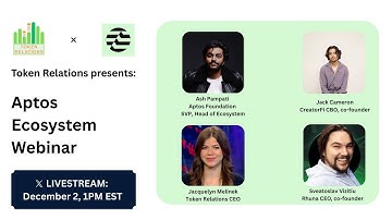 Aptos Ecosystem Webinar | Hosted by Token Relations, Ft. Rhuna & CreatorFi