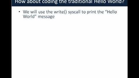 Assembly Primer For Hackers (Part 4) Hello World
