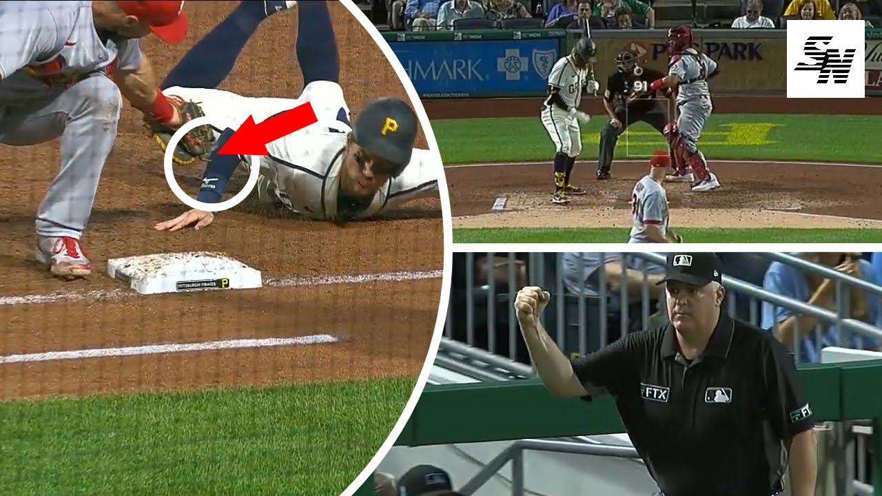 Yadier Molina FAKES THROW, gets Michael Chavis by STRING OF GLOVE from Goldschmidt 👀