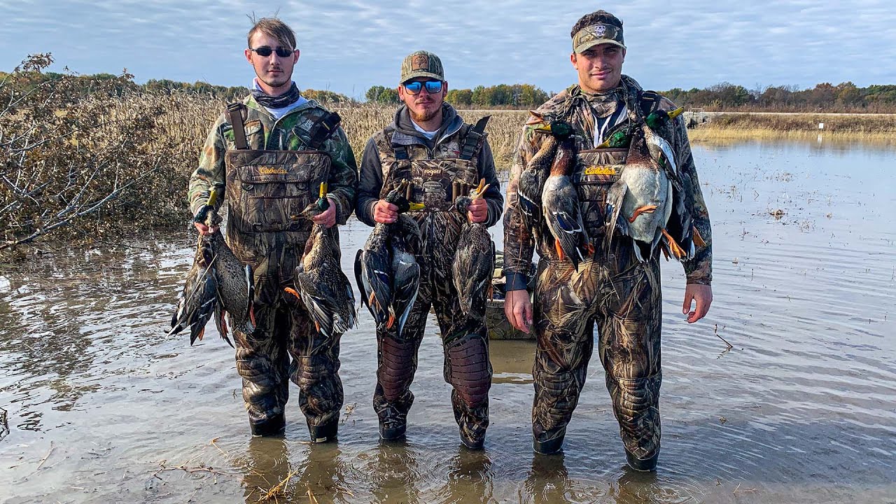 PUBLIC land Duck Hunting Mallards in our Lap! YouTube