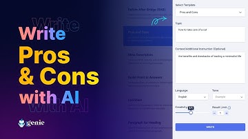 GetGenie AI Template : Pros and Cons