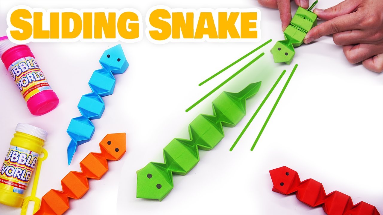 Fun Origami Sliding Paper Snake | Easy Origami