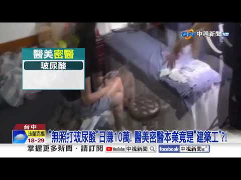 "無照打玻尿酸"日賺10萬! 醫美密醫本業竟是"建築工"?!│中視新聞 20260709