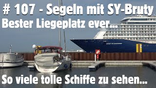 # 107  Neue Marina Mittelmole in Warnemünde  viel Traffic  Segeln mit SYBruty