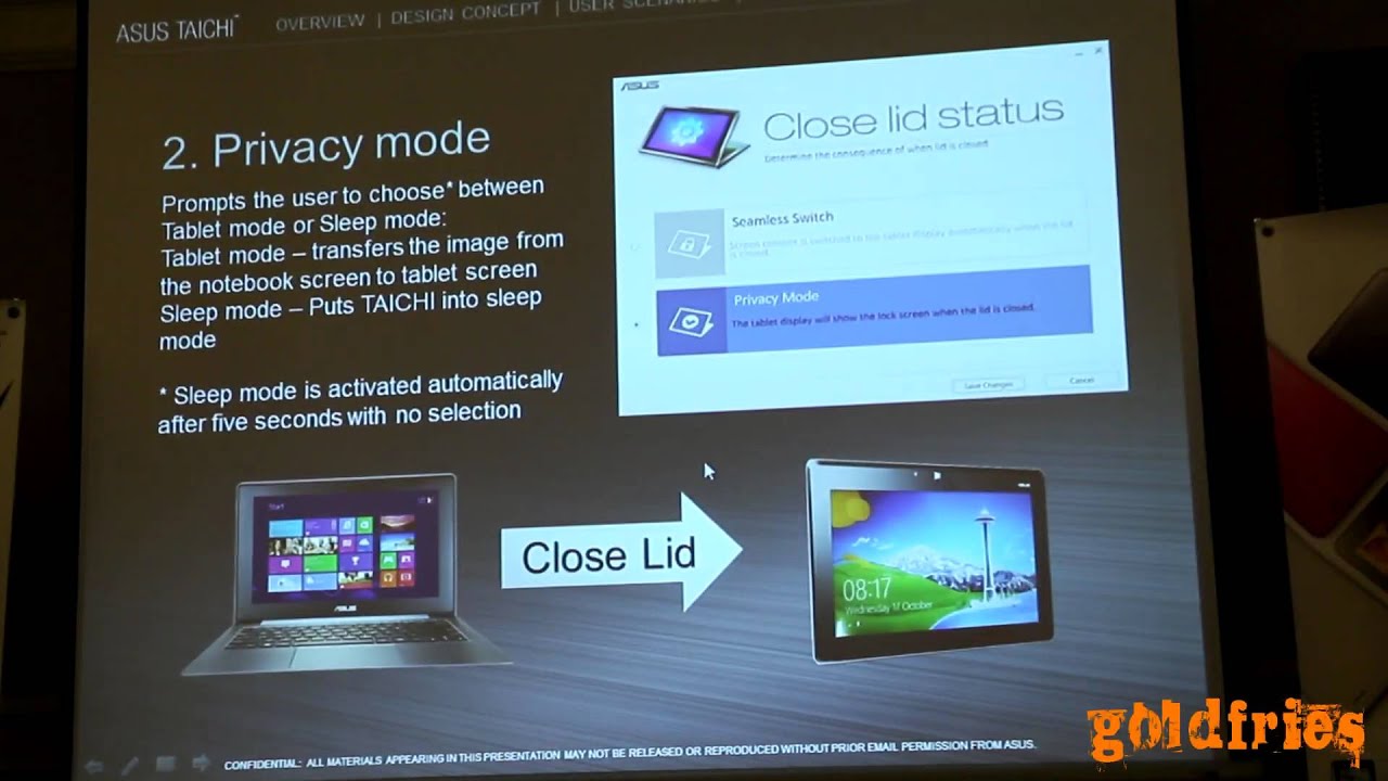 Operating the screens on Asus Taichi Ultrabook - YouTube