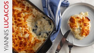 Πατάτες Ογκρατέν με Σελινόριζα και Χωριάτικο Λευκό Τυρί | Yiannis Lucacos