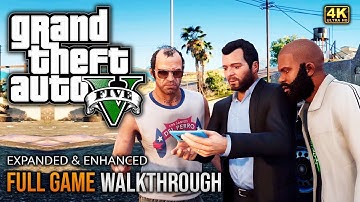 GTA V "Expanded & Enhanced" - Full Game Walkthrough (4K 60FPS) No Commentary (PS5 / Xbox SX)